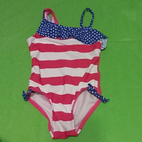 little girl american flag swimsuit